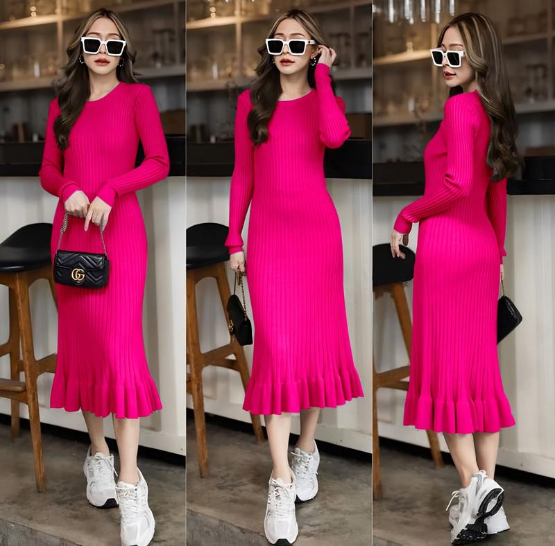 GFS Dress Rajut Kinara Ld 90 - 100 cm P 110 cm B 300 gr Cotton Polyester #4426 6