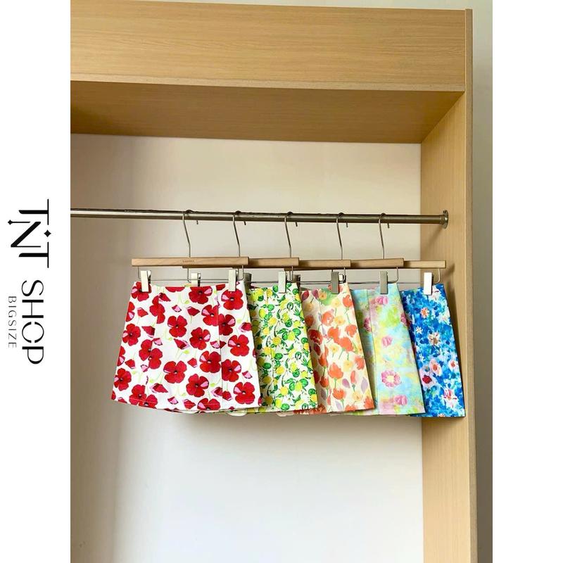 CHÂN VÁY MÙA HÈ BIGSIZE CẠP TRỄ FORM A HỌA TIẾT HOA (KHÔNG KÈM ÁO)  [ TNT SHOP BIGSIZE 60kg - 90kg ]