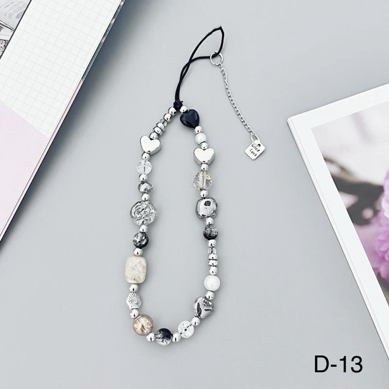 Dây treo điện thoại di động sang trọng, dây chuyền đeo cổ tay đính cườm, cầm tay mặt dây chuyền chống thất lạc 9