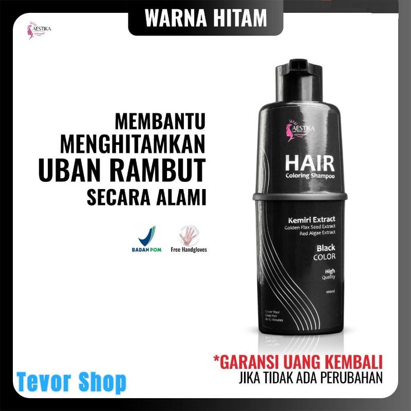 PROMO SPECIAL-Original Aestika Shampo Penghitam Rambut Beruban - Hair coloring shampoo, Penghitam rambut, Penghitam uban 1