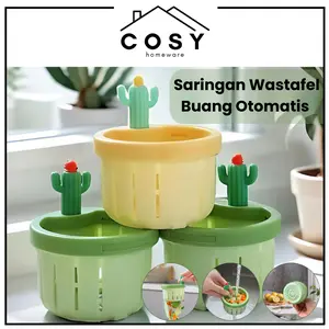 COSY Saringan Wastafel Cuci Piring Motif Kaktus Lucu / Saringan Filter Sink Cuci Piring / Filter Sink Estetik / Penyaring Sisa Makanan Saringan Bak Cuci Piring Plastik