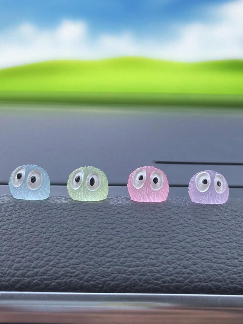 Product Introduction of 6-piece set Car Luminous Color Mini Coal Ball Decoration Car Mirror Center Console Car Interior Decoration 5