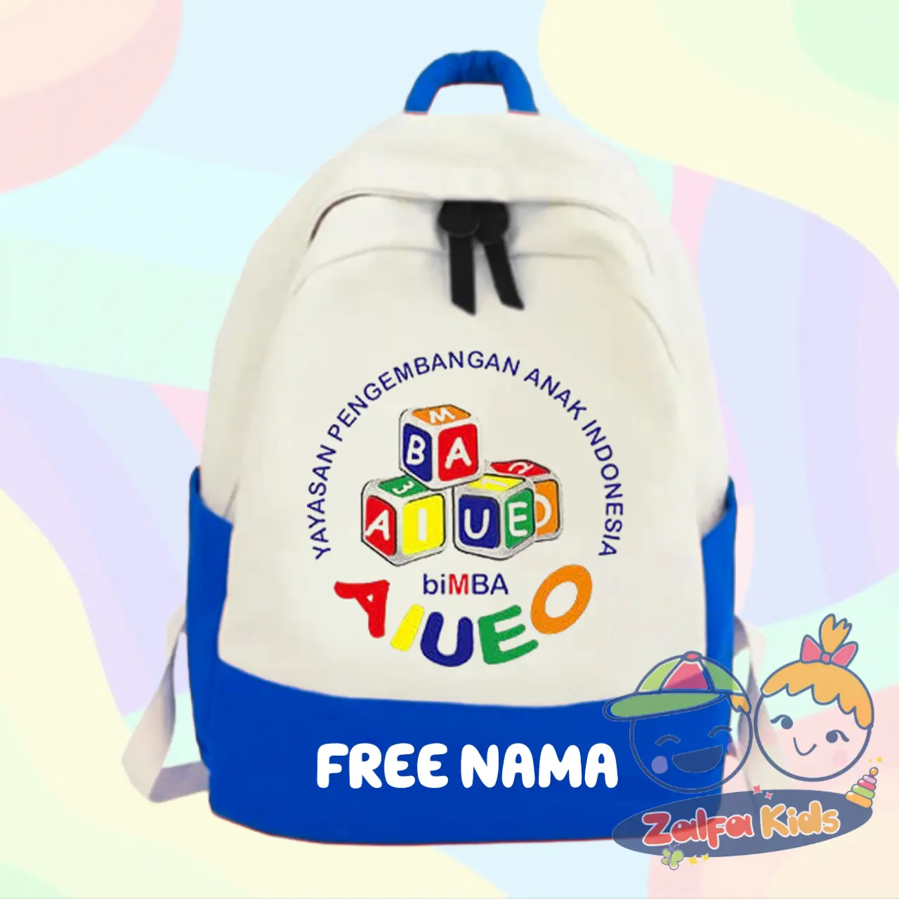 TAS SEKOLAH ANAK TAS RANSEL ANAK AIUEO BIMBA - GRATIS CETAK NAMA Fashion