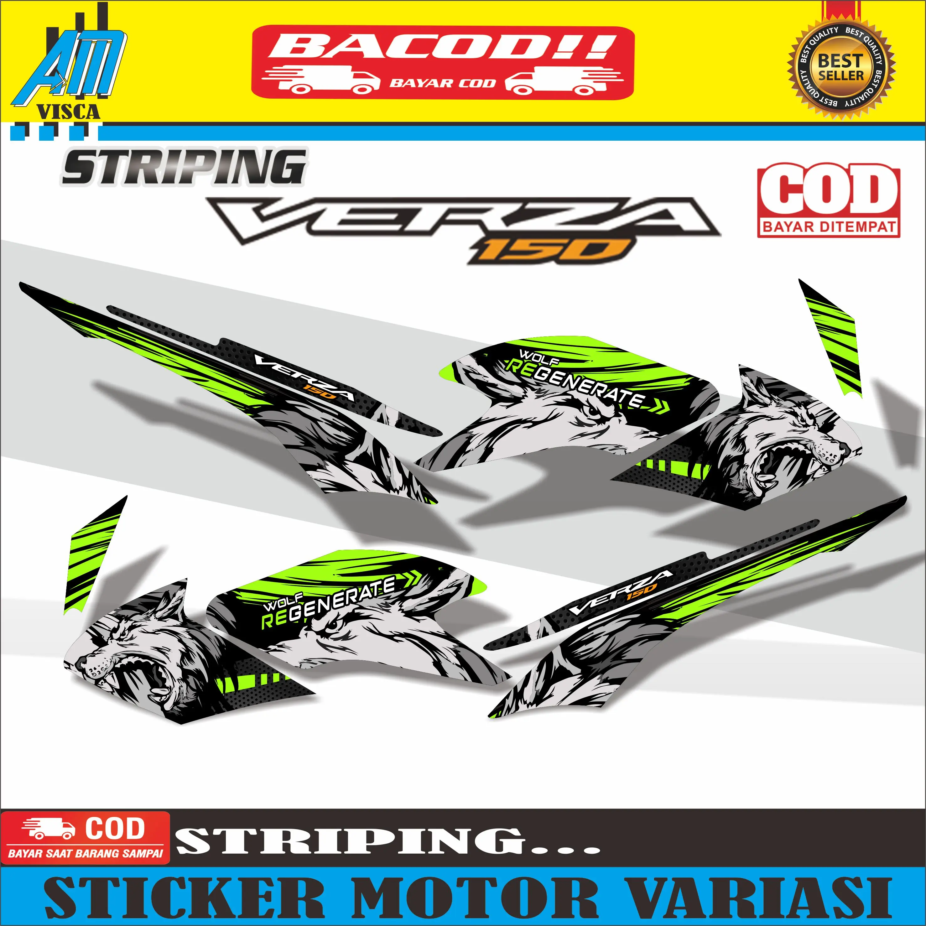 Stiker Motor HONDA Verza 150 Variasi Motif SRIGALA Vinyl High Quality Motorcycle