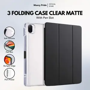Clear Case with Pen slot Kompotibel Untuk Xia omi Pad 2 Mi Pad 5/6 Mi Pad SE / Mi Pad 10.61" / Xia omi 6S Pro 12.4 Inch / mi Pad Pro 12.1 Inch /  mi Pad SE 8.7" Soft Case Anti Finger Print Anti Crack