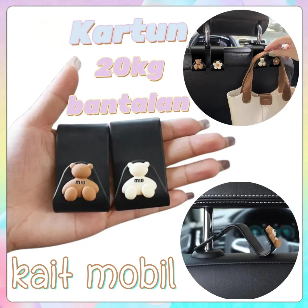 Gantungan Kursi Mobil Hanger Jok Mobil Aneka Karakter Lucu gantungan  buat