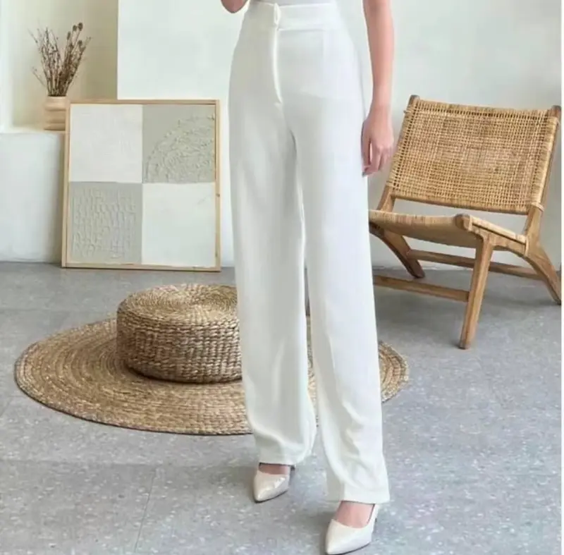 Tissa - Cozie Pants Highwaist Cullote Pants - Rib Knit Premium Pants - Celana Kulot Wanita - Petite Friendly - Celana Anti Kusut 338 cozie knit 2