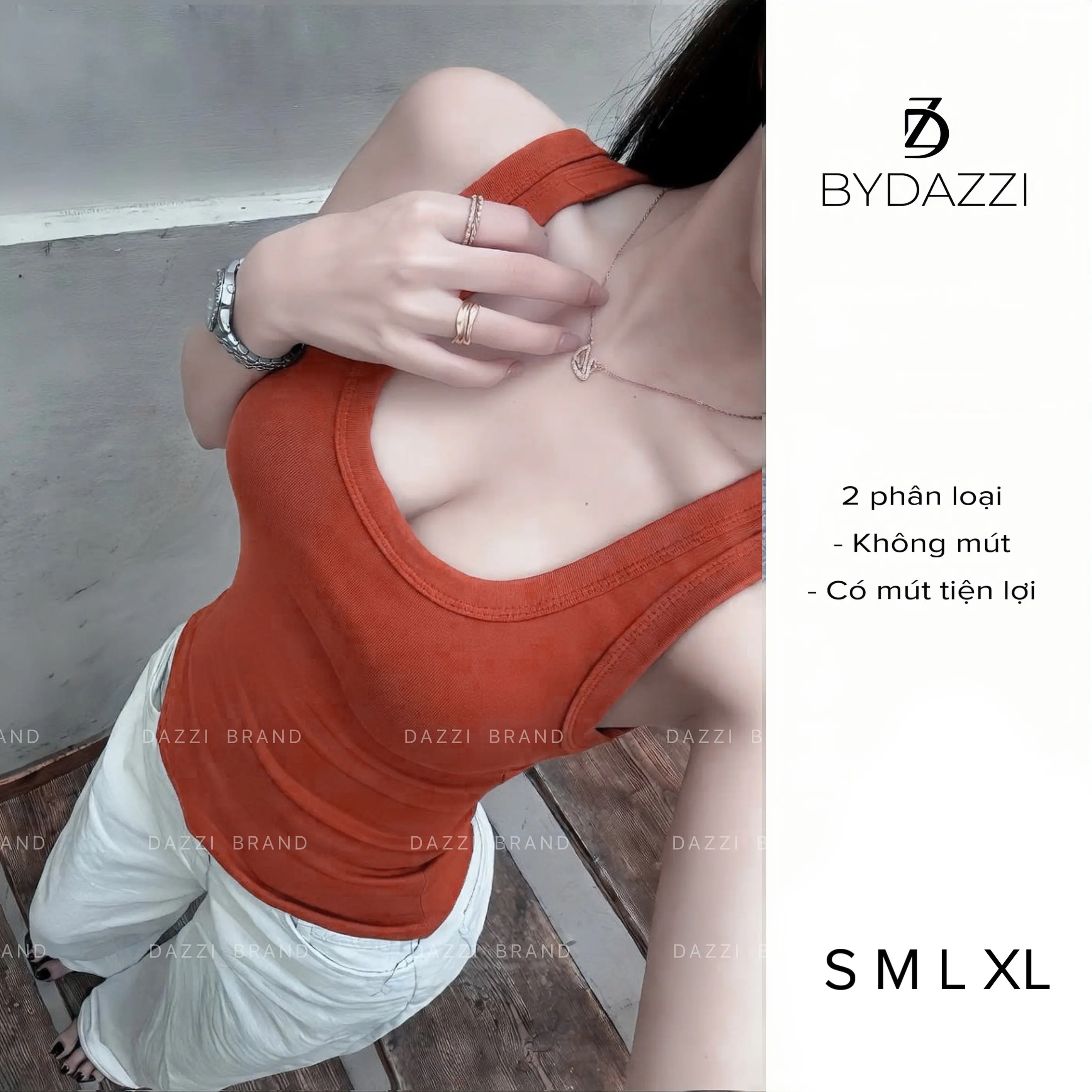 [KÈM MÚT/KO MÚT] Áo ba lỗ nữ basic ôm dáng, áo 3 lỗ chất thun cotton mịn tôn dáng DAZZI Women A072 | BigBuy360 - bigbuy360.vn