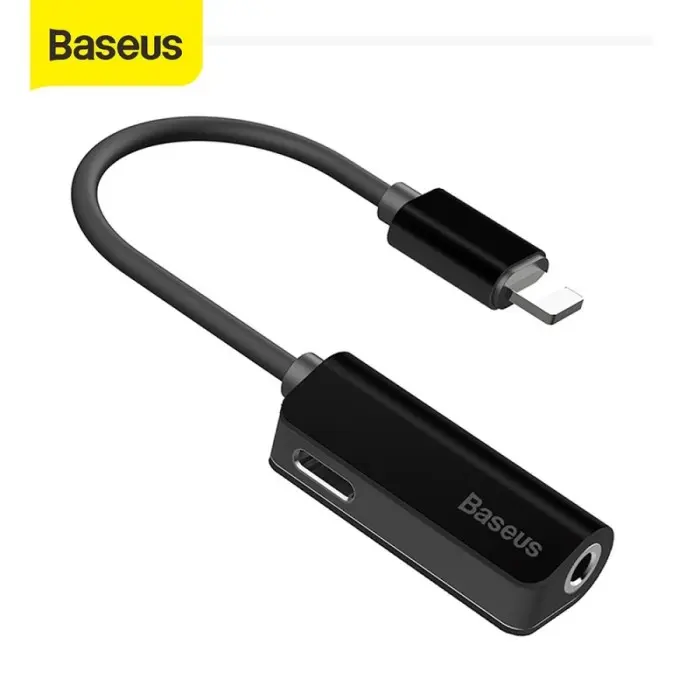 *Termurah Baseus L32 Audio Cable Converter Lightning Male To 3.5Mm+Ip Female Ada