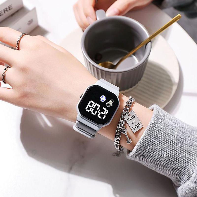 Product Introduction of Technology Sense Watch Waterproof Electronic Watch Square Student Watch Simple Fashion Unisex G4U5 30
