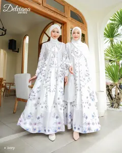 Delviana Series Dress Gamis Muslimah terbaru Mewah Dan Elegant Bahan Viona Twill Premium