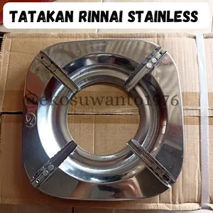 (Stainless) Tatakan, tataan kompor rinnai, rinai kaki 4 stainless
