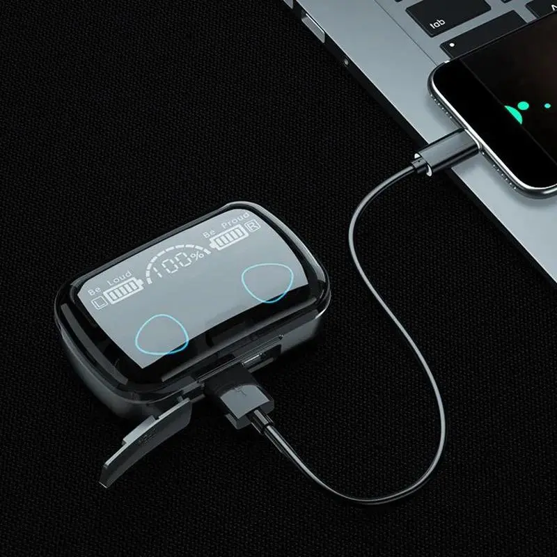 M10 plus TWS Bluetooth 5.1 Earphone HiFi Stereo Noise-canceling Sports Wireless powerbank 3500mAh 4