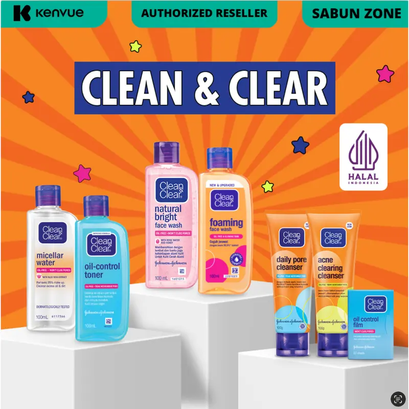 Paket Twin Pack Clean & Clear Foaming Face Wash Oil Free & Glowing Skin 100 ml x2 Pcs 3