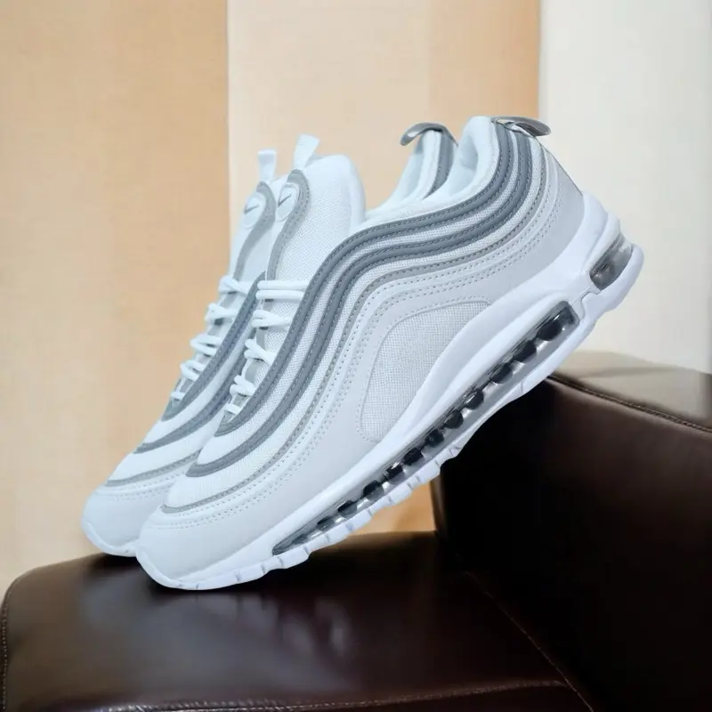 Sepatu Pria Sneakers Am97 Limited Edition Reflektif Rond Toe  Size 40-44 Tanpa Hak