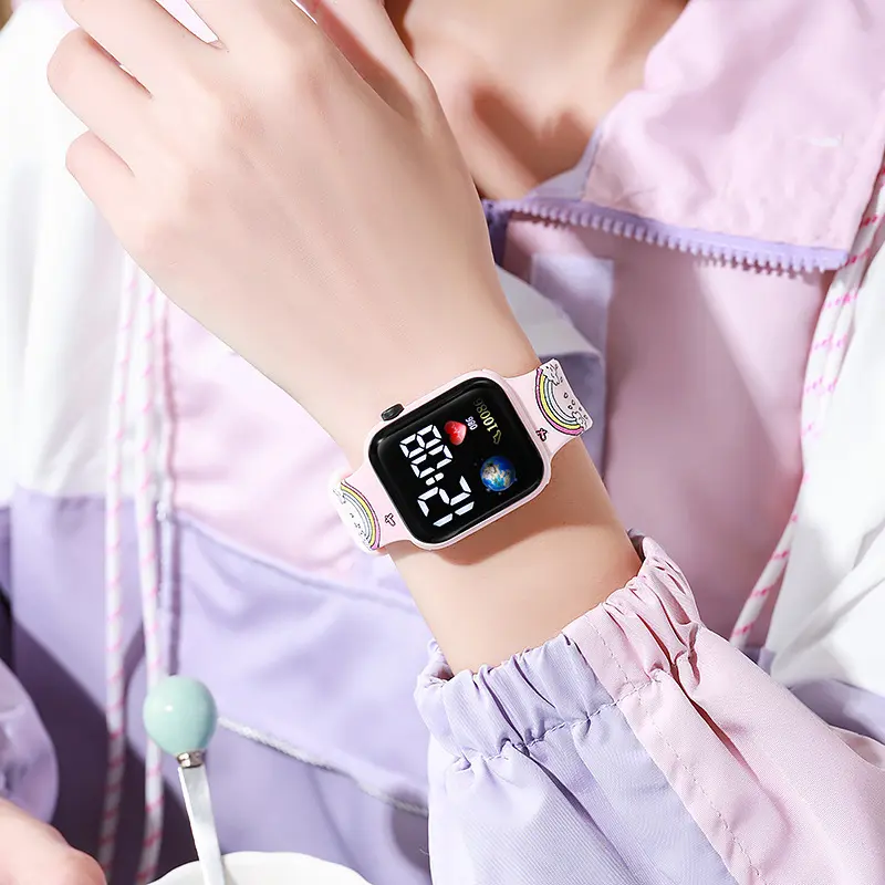 Kartun Lucu Anak-Anak Perempuan Laki-Laki Jam Tangan Pelajar Anti-Jatuh Lucu Fashion Semua Pertandingan Jam Tangan Hadiah Anak-Anak 5