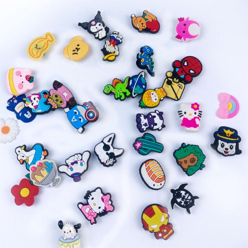 Combo Sticker dép 2D,3D siêu dễ thương gắn dép Unisex, dép tổ ong, dép lỗ