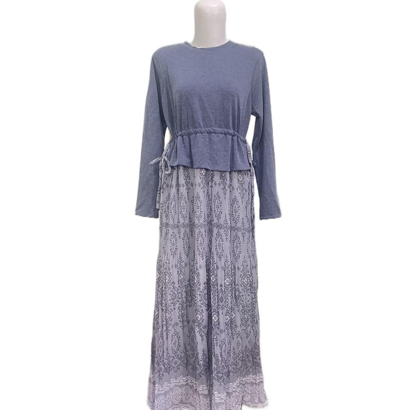 Dress wiicollection , dress rajut kombinasi ceruty import 2