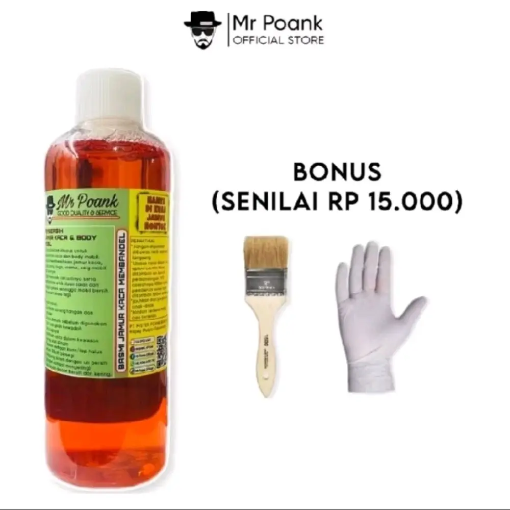 Mr poank pembersih jamur kaca body mobil kendaraan car 100ml