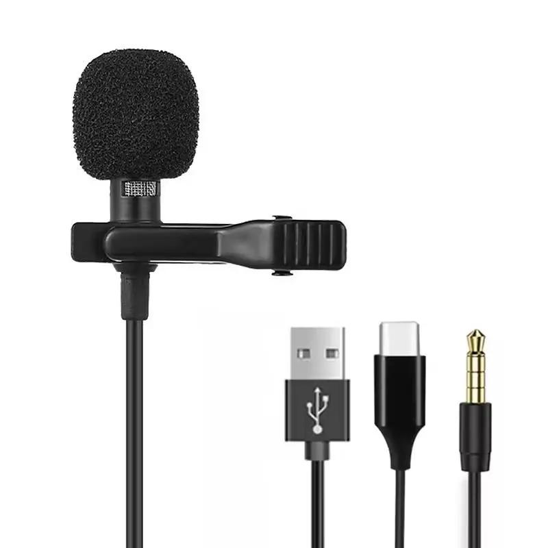 Micro thu âm kẹp áo mini lavalier lọc tạp âm cực tốt cho điện thoại máy tính…