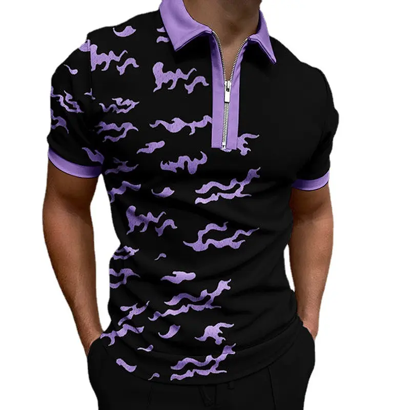 New Men's 3D Digital Printed POLO Shirt Summer Casual Short Sleeve Daily Fashion Men's Top