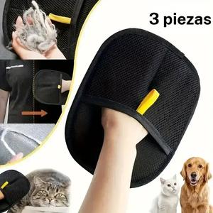 Set de Guantes para Remover Pelo Estático de Mascotas, Cerdas Adhesivas de Dos Vías, Diseño Reutilizable y Seguro, Ideal para Perros y Gatos, Regalo Perfecto para Festividades