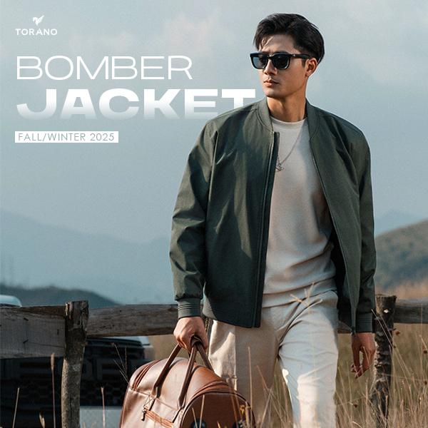 NEW Áo khoác gió Bomber nam TORANO 2 lớp basic vải hiệu ứng phong cách nam tính CW005 - Navy - Menswear Jacket Cổ Tàu áo khoác áo khoác áo gió aokhoac nam