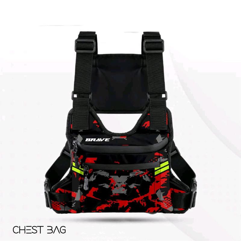 Tas Dada Pria Waterproof Tactical Motif Print/Tas Cowok Kekinian Anti air Terbaru 2025 Pinggang 2