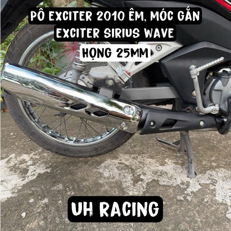 Pô EX 2010 móc nhẹ 25mm và ấm 30mm gắn Exciter 2006-2010 2011-2020 Sirius Wave Dream Exciter 50cc Cup,... Phụ Kiện Phụ Tùng UH Racing