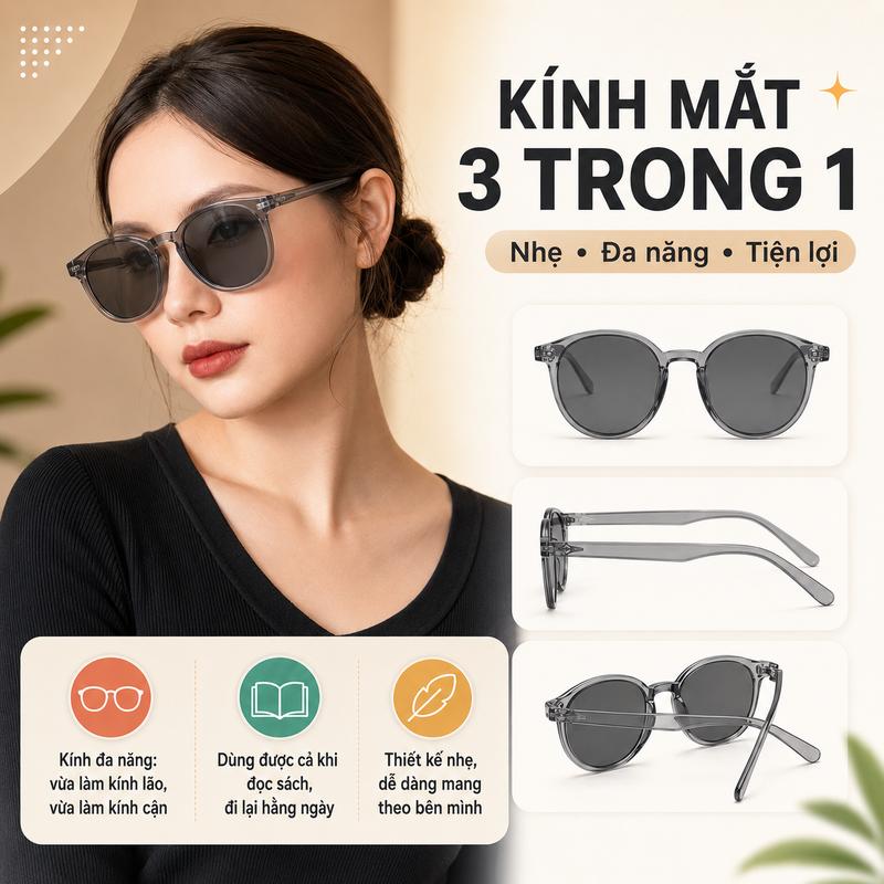 Kính đa năng Z1 3 trong 1: dùng làm kính đọc sách, kính chỉnh mắt và chống tia…