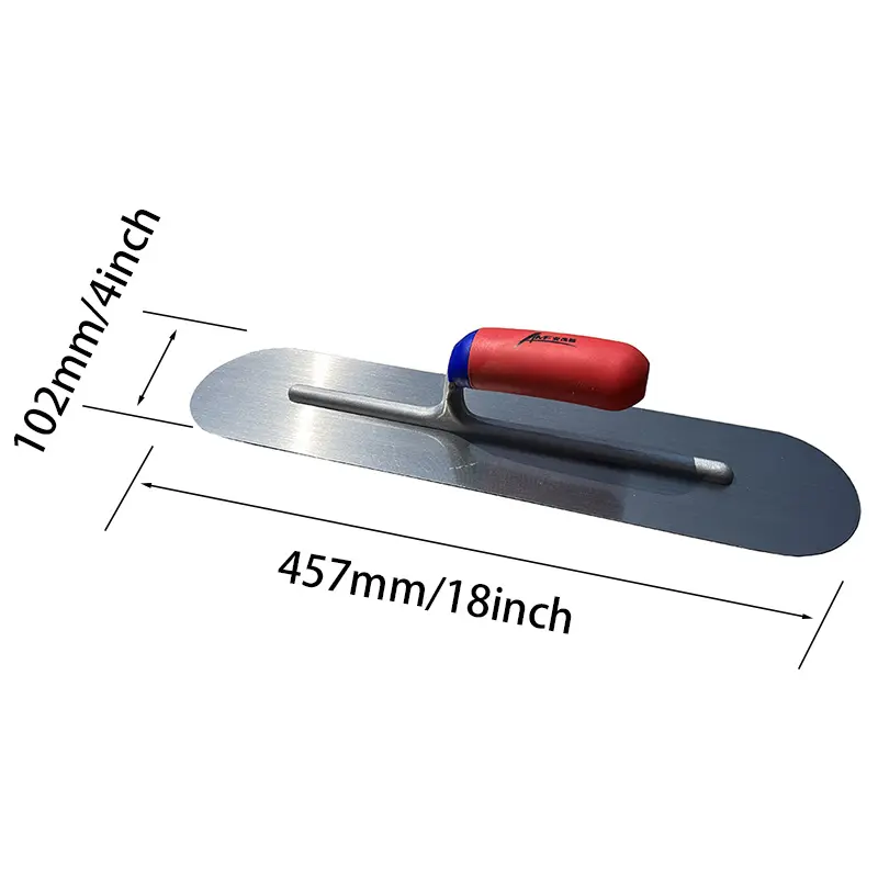 Trowel Swimming Pool 18" X 4" Professional Carbon Steel Round End Trowel