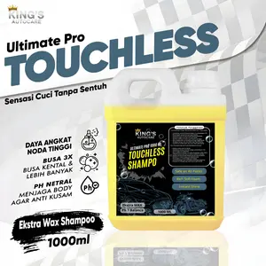 KING'S Touchless Shampoo Sabun Cuci Motor Pembersih Body Mobil Dan Motor Kendaraan Xtra Foam Wash & Wax Ph Balance Metral 1 liter Mengkilapkan Dan Membersihkan Kendaraan