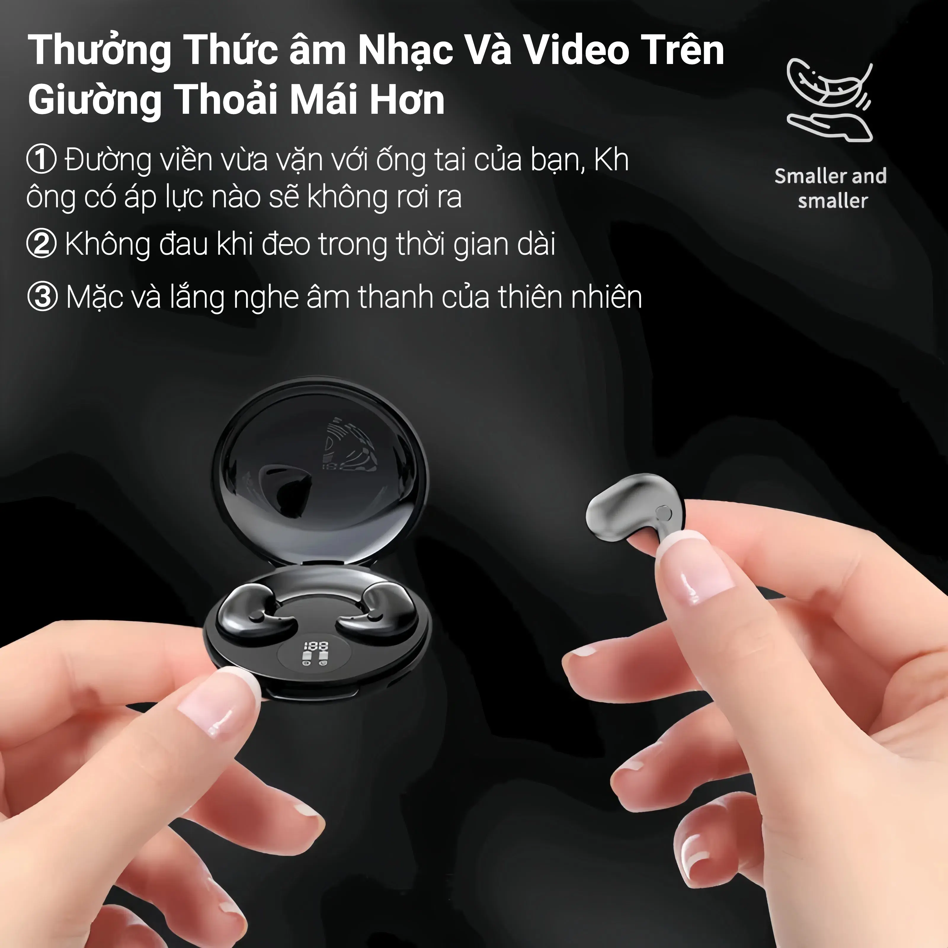 Tai nghe ngủ Y29 [3 Quà tặng] 1 Nhãn dán hoạt hình+1 Bao tay chơi game+1 Dây buộc, Không dây Bluetooth với thiết kế hình elip, Âm thanh trung thực cao, iPX5 không thấm nước, Giảm tiếng ồn ENC | BigBuy360 - bigbuy360.vn