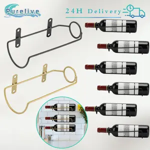 Wine Holder Wall Holder Rak Dinding Botol Wine Bar Rak Hiasan Dinding Dekorasi