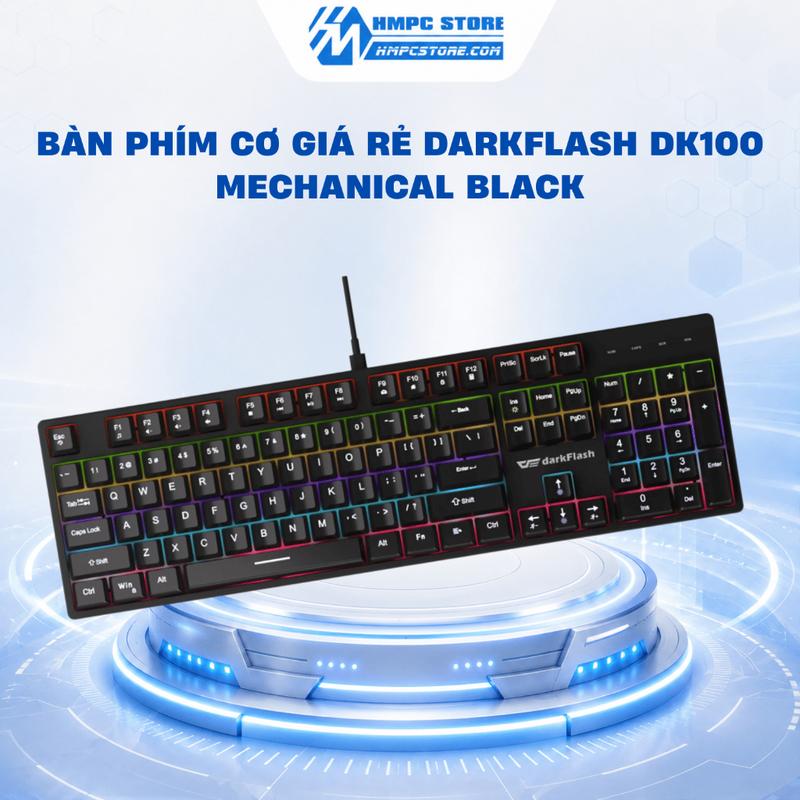 Bàn phím cơ giá rẻ DARKFLASH DK100 MECHANICAL BLACK