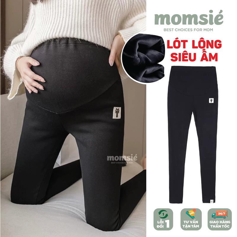 Momsie - Quần Legging Lót Lông Bầu Siêu Ấm Dày Dặn Mặc cả Thai kì
