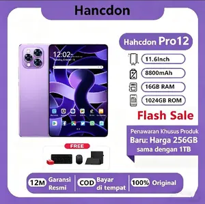 Penawaran terbatas: 256GB dengan harga sama seperti 1TB [termasuk keyboard dan mouse Bluetooth] Tablet Hancdon Pro12 11,6 inci, prosesor MTK6799, kamera 24 MP, mendukung WiFi, baterai berkapasitas besar 8800 mAh, prosesor 10 inti, Android 12