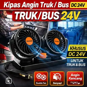 Kipas Truk Bus DC 24V Double Fan Yazuho T304 – Khusus Kendaraan 24V | Angin Kencang & Senyap
