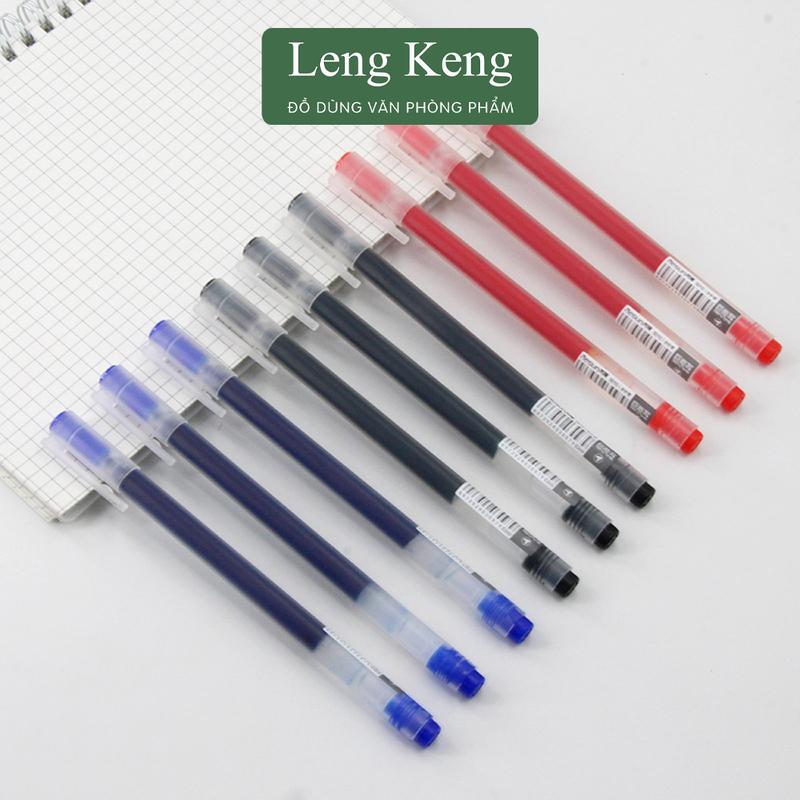  Bút gel resun cao cấp Leng Keng bút bi xanh đen đỏ ống mực lớn ngòi 0.5mm viết mượt khô nhanh B01 