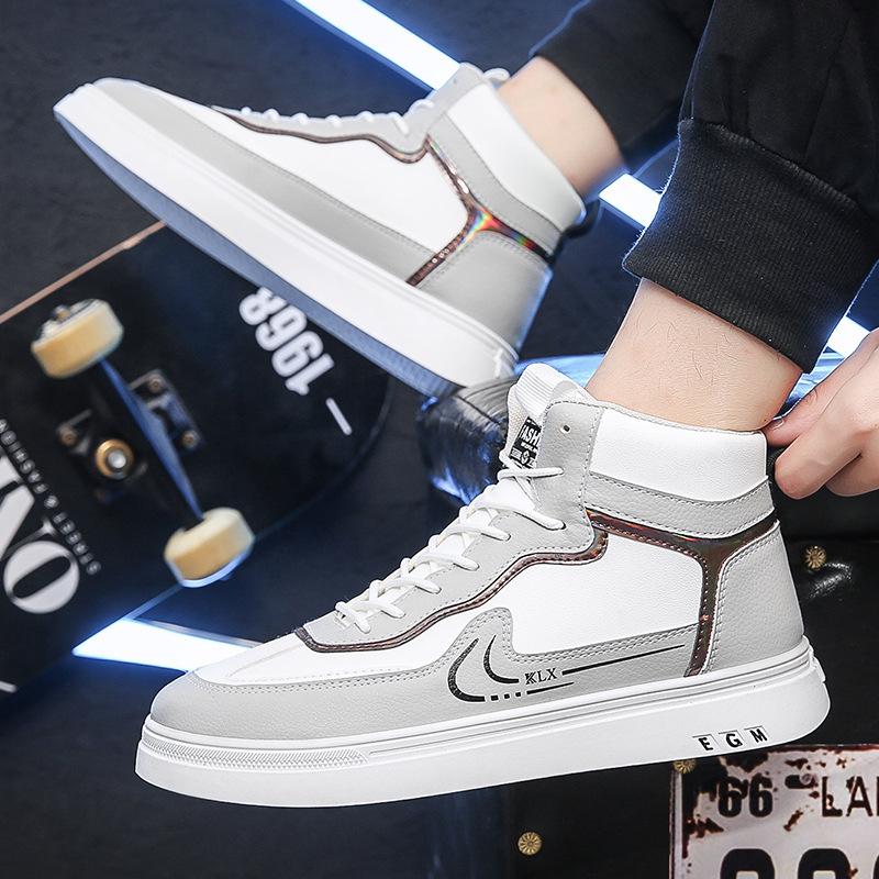 Autumn and Winter 2023 Men's High top Board Shoes Air Force One Korean Fashion Student Casual Sneakers AJ Fashion Men's Shoes 2