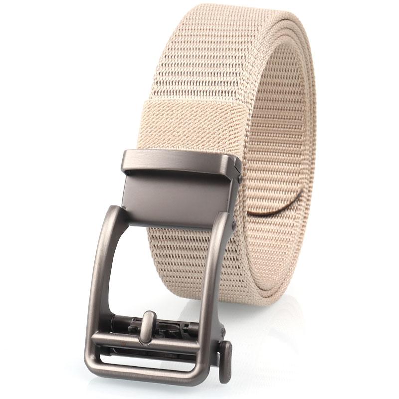 Product Introduction of Canvas belt men&#39;s automatic buckle belt young and middle-aged business casual versatile Korean style trendy student military training belt 5