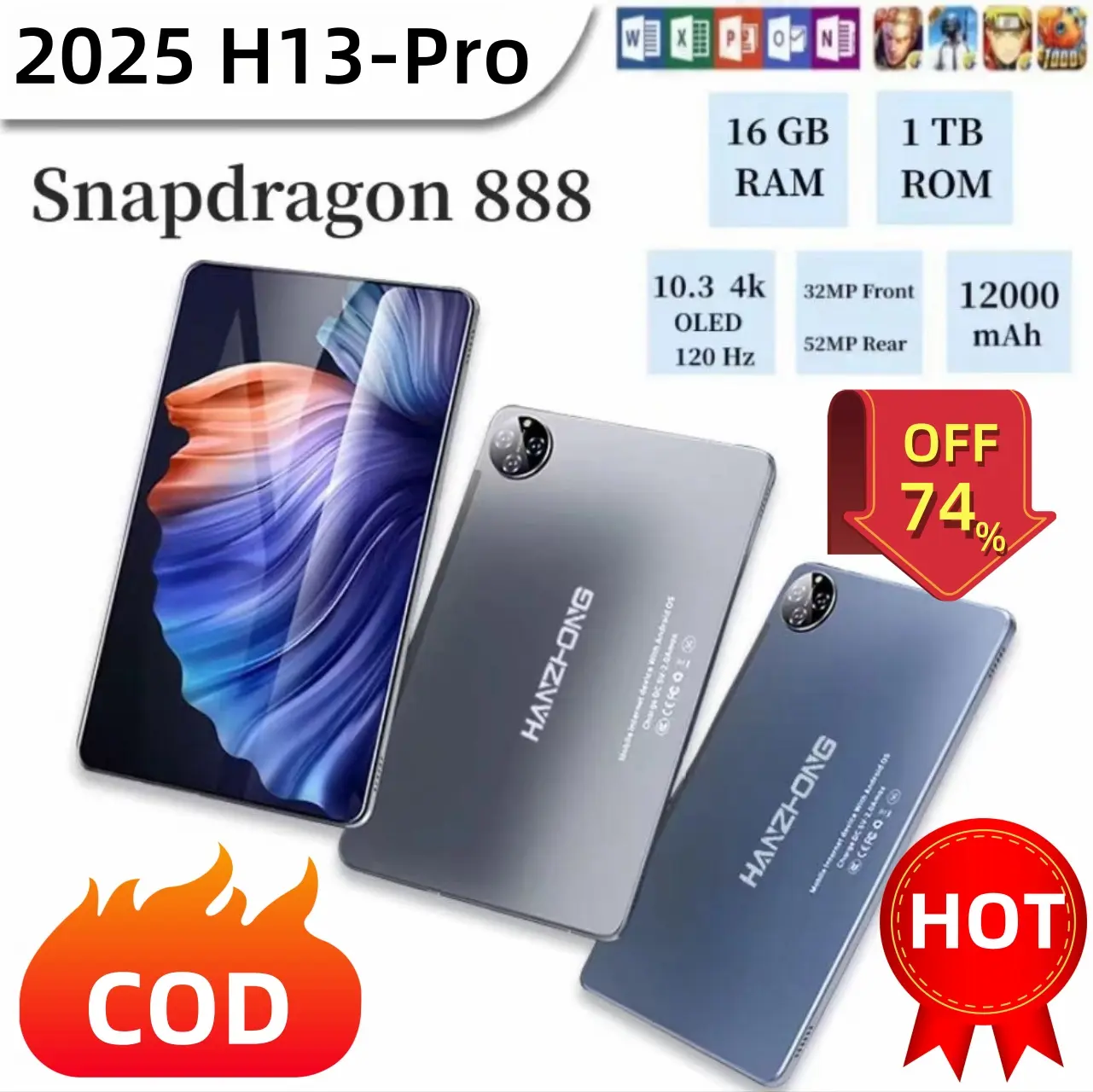(Beli 1 Gratis 7+COD)2025 5G matepad H13 10.3" Tablet [16GB+1TB]|Pengalaman Pro LayaknyaPC|120Hz OLED Real Color FullView Display l Ultra-tipi| ~