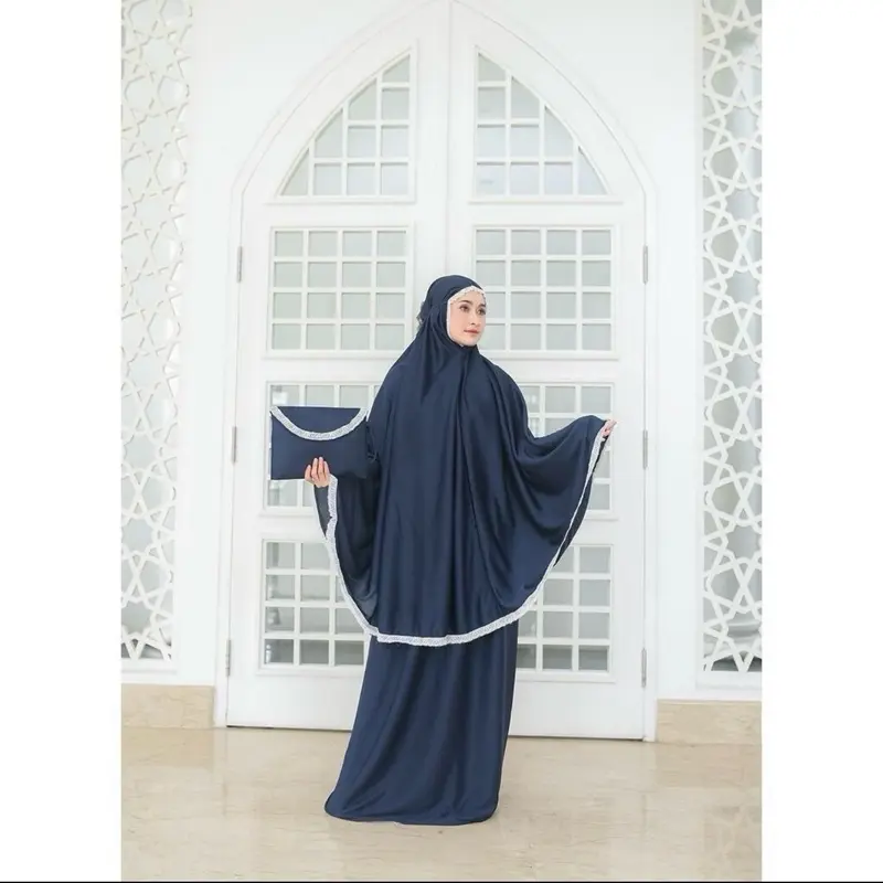 MUKENA MURAH 100 dapat 3/MUKENA DEWASA Panjang Muslim Traveling Mukenah Renda 1