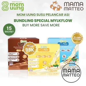 MOM UUNG Susu Mylkflow 15 Sachet Susu Pelancar ASI Booster Belgian Choco Coklat French Vanilla Banana MOMUUNG