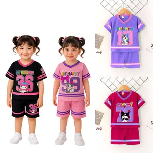 Dunia Anak - Setelan Angka Anak Perempuan Premium Celana Pendek Usia 1-10 tahun- Setelan Murah Baju Angka Anak Cwek Premium - Stelan kaos angka Cewek