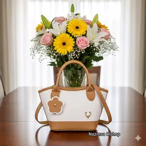 Tas Selempang wanita Monica|handbag keren kekinian|free gantungan Lucu bunga