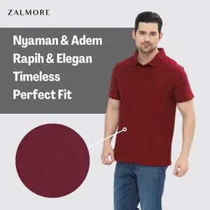 Zalmore Men Polo Basic Shirt Premium LUMA Cotton - Kaos Polo Pria Lembut Adem Nyaman