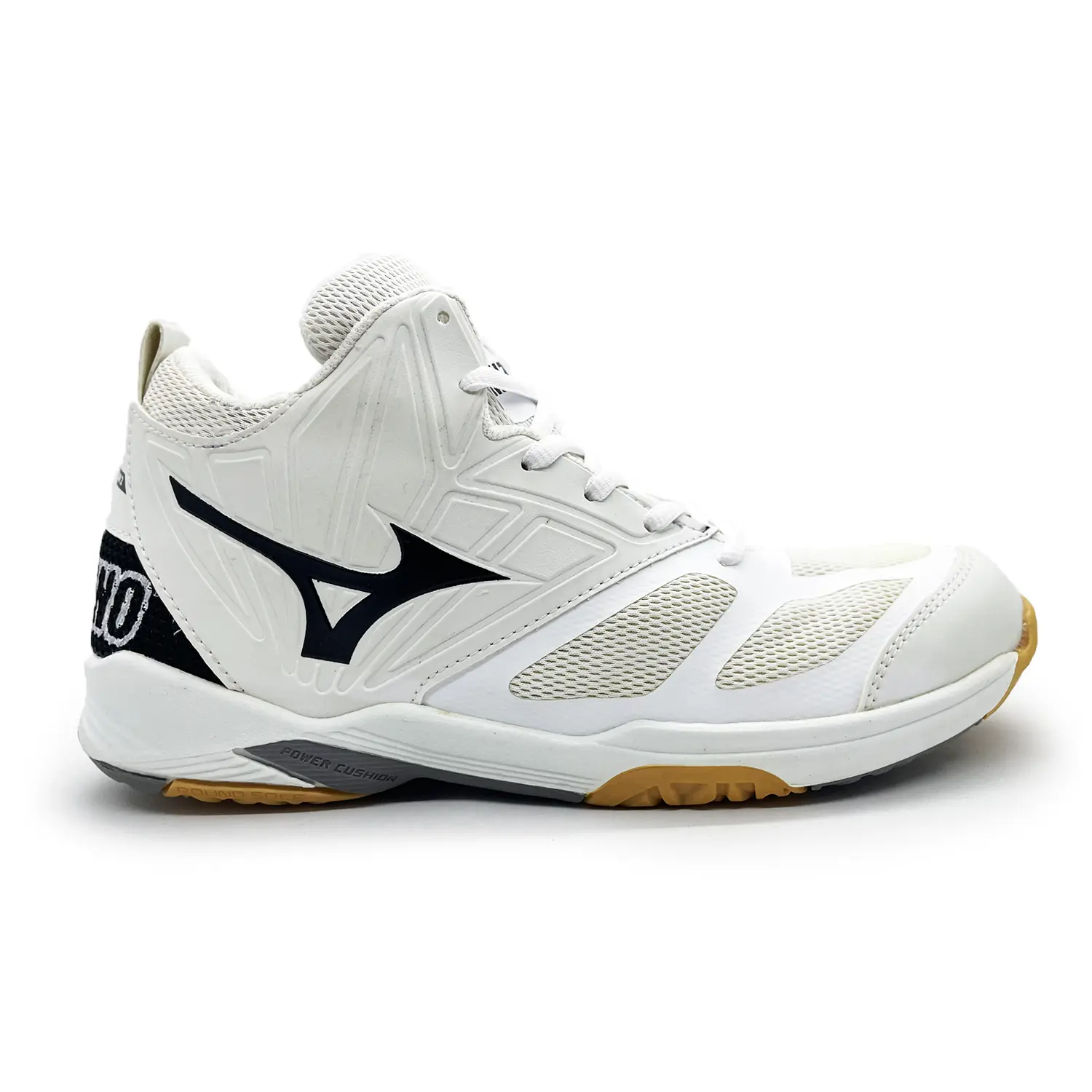 Sepatu Olahraga Pria MZN Wafe Momentum2 Putih Hitam Sepatu Voli Basket Badminton