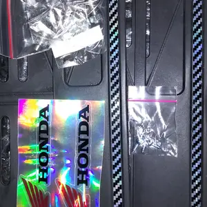 Dudukan Plat Nomor Motor List Karbon Rainbow Free Stiker Hologram - Cover Plat Nomor List Karbon Motorcycle Kendaraan ( Harga Sepasang )