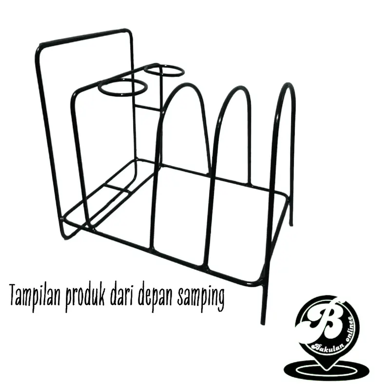 Tatakan cobek/rak cobek tempat cobek ulekan pisau Dapur Peralatan Besi Kitchenware Multifungsi Talenan 1